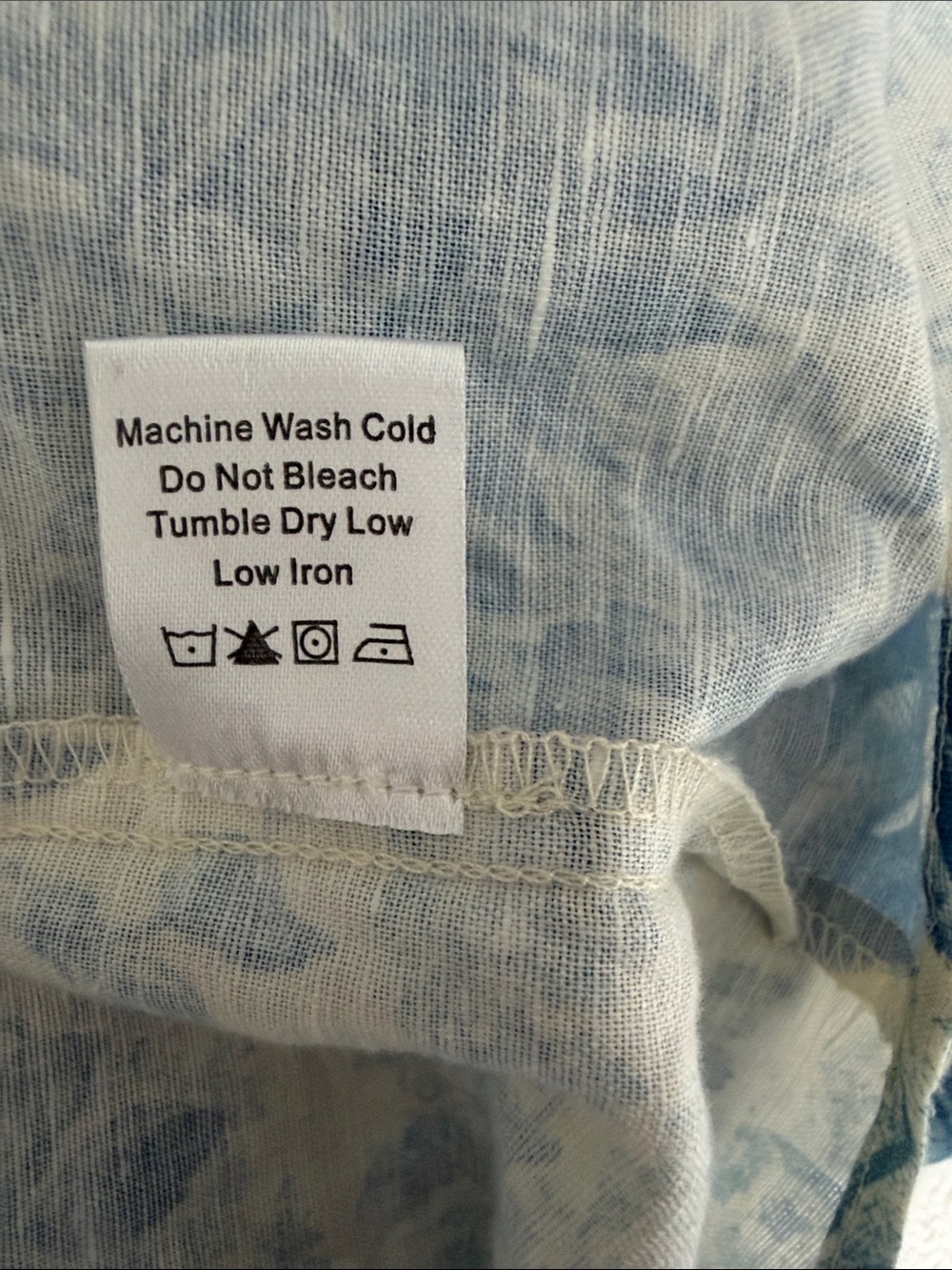 Hyacinth House Tuckernuck Misty Blue Toile Tegan Popover.  Sz Small - Picture 14 of 15